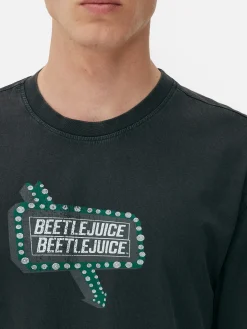 Homme Primark T-Shirts Et Sweat-Shirts À Motifs|Beetlejuice|T-shirt Effet Délavé Beetlejuice