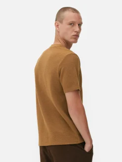 Homme Primark Hauts Et T-Shirts|T-shirt En Maille Ottoman Côtelée