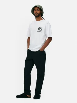 Homme Primark T-Shirts Et Sweat-Shirts À Motifs|Hauts Et T-Shirts|T-shirt Graphique Disney Mickey Mouse X Keith Haring