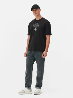Homme Primark T-Shirts Et Sweat-Shirts À Motifs|Hauts Et T-Shirts|T-shirt Graphique NFL Las Vegas Raiders