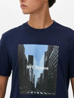 Homme Primark Hauts Et T-Shirts|T-shirt Graphique NYC Studios