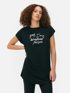 Femme Primark Hauts Et T-Shirts|T-shirt Long à Col Ras-du-cou