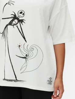 Femme Primark The Nightmare Before Christmas|Tout Halloween|T-shirt Oversize Disney L’Étrange Noël De Monsieur Jack De Tim Burton