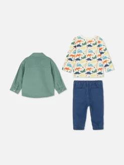 Primark Ensembles Et Tenues|T-shirt, Pantalon Chino Et Veste-chemise Dinosaure