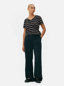 Femme Primark Hauts Et T-Shirts|T-shirt Rayé à Col En V