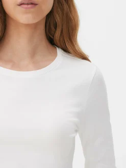 Femme Primark Hauts Et T-Shirts|T-shirt Stretch à Col Ras-du-cou