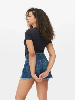 Femme Primark Hauts Et T-Shirts|T-shirt Stretch à Col Ras-du-cou