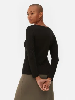 Femme Primark Hauts Et T-Shirts|T-shirt Stretch à Manches Longues