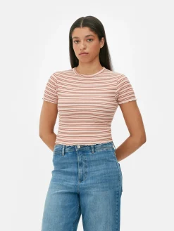 Femme Primark Hauts Et T-Shirts|T-shirt Texturé à Ourlet Ondulé
