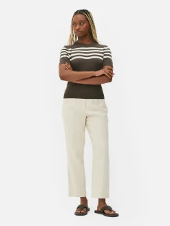 Femme Primark Hauts Et T-Shirts|T-shirt Tricoté à Manches Courtes