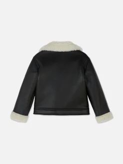 Enfant Primark Manteaux Et Vestes|Veste De Motard Effet Mouton Retourné