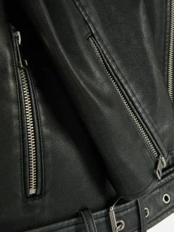 Femme Primark Manteaux Et Vestes|Veste De Motard En Simili Cuir Effet Vieilli