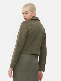 Femme Primark Manteaux Et Vestes|Veste De Motard Imitation Daim