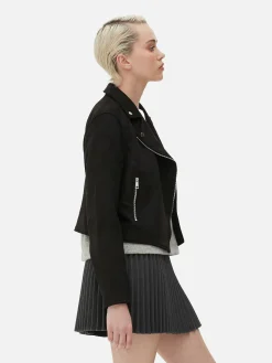 Femme Primark Manteaux Et Vestes|Veste De Motard Imitation Daim