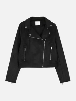 Femme Primark Manteaux Et Vestes|Veste De Motard Imitation Daim