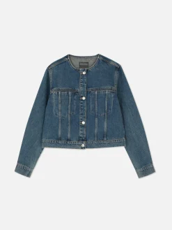 Femme Primark Denim|Manteaux Et Vestes|Veste En Jean Sans Col