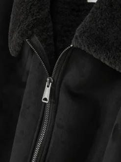 Homme Primark Manteaux Et Vestes|Veste En Suédine à Col Effet Mouton Retourné