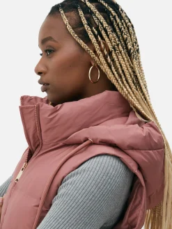 Femme Primark Manteaux Et Vestes|Veste Sans Manches Matelassée à Capuche