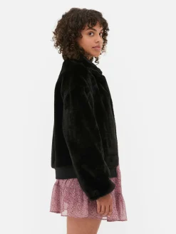 Femme Primark Manteaux Et Vestes|Veste Zippée En Fausse Fourrure